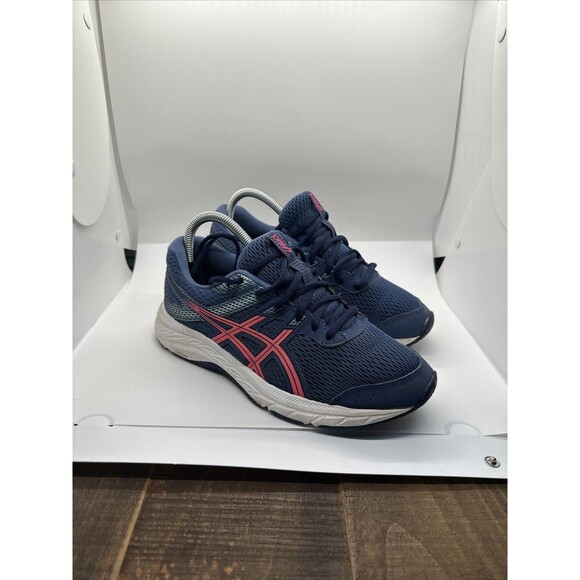 ASICS Womens US 8  1012A571 Blue Pink Athletic Running Shoes Gel-Contend 6 Used - Picture 1 of 11